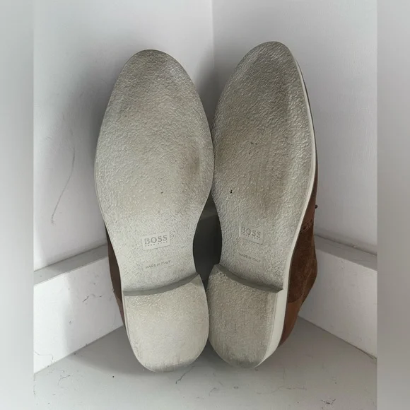 BOSS Eden Brown Suede & Leather Derbys Men's Loafer Sz 9.5‎ - Picture 7 of 11